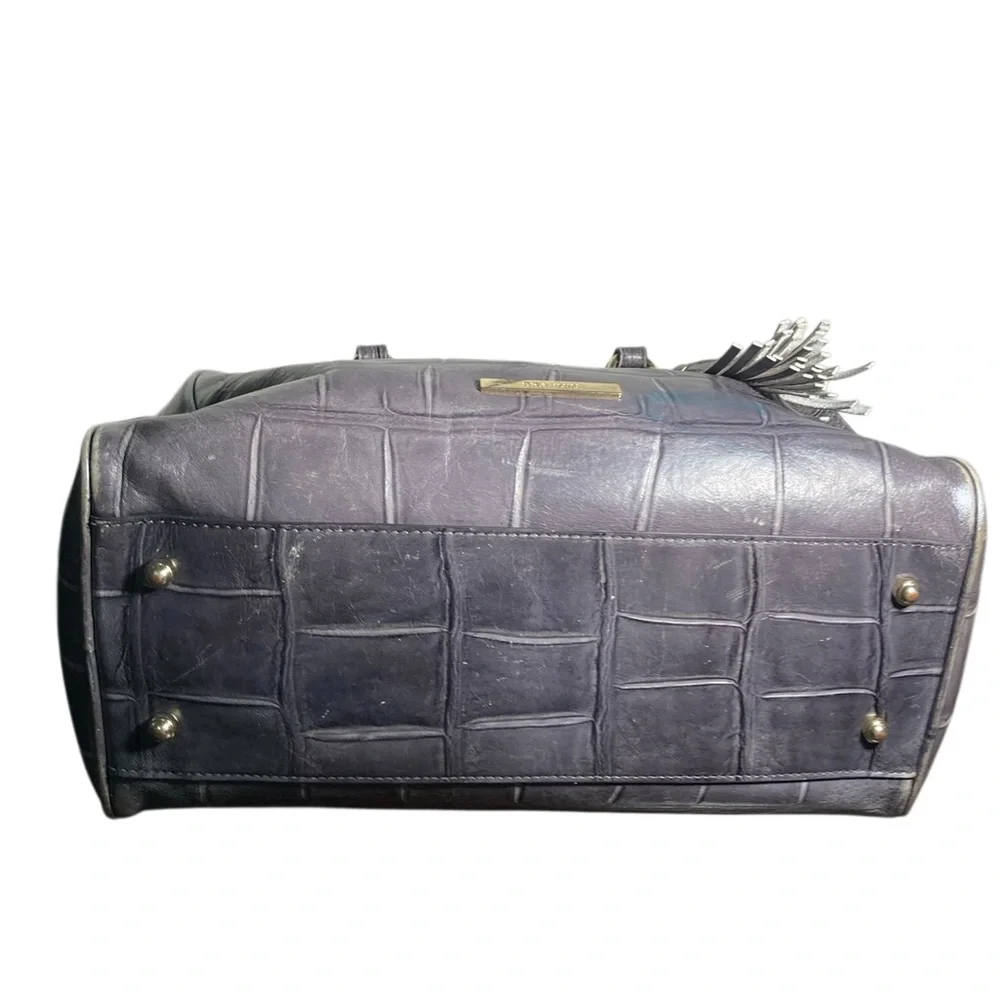 BRAHMIN MARISSA Elegant Gray Leather Handbag - Picture 4 of 14